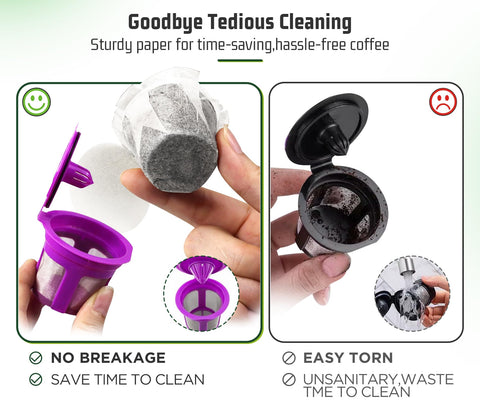 VIVI SKY disposable K-cup filters offer quick use without washing between brews