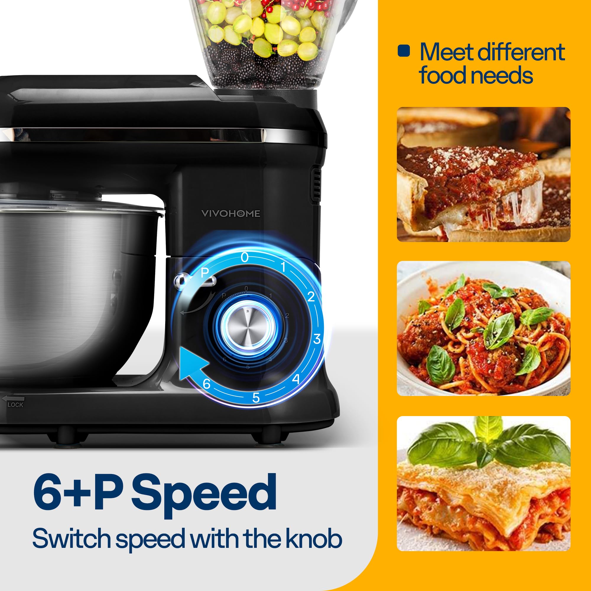 VIVOHOME parts are dishwasher-safe, simplifying cleanup after busy cooking sessions.
