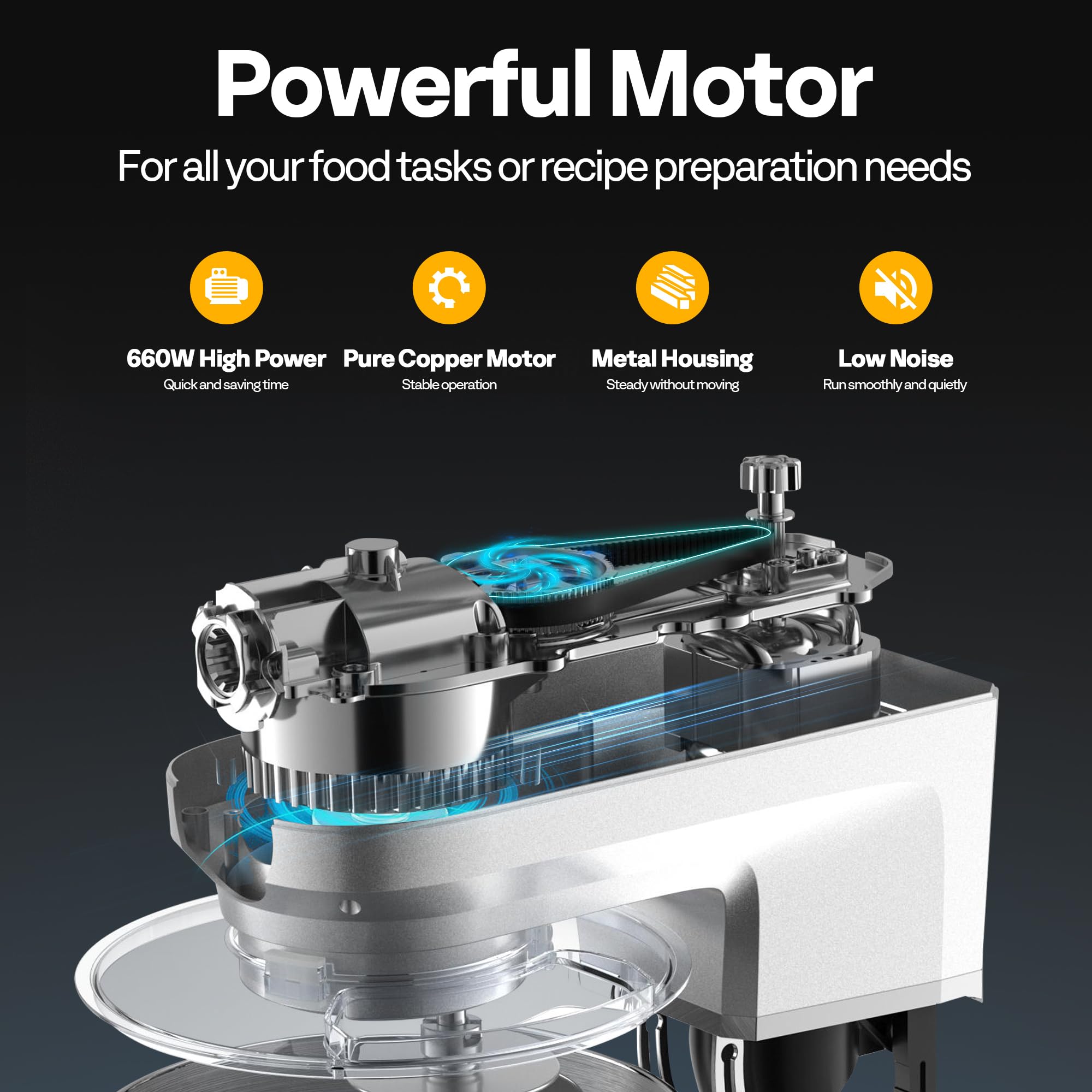 VIVOHOME meat grinder attachment for fresh ground meat at home.
