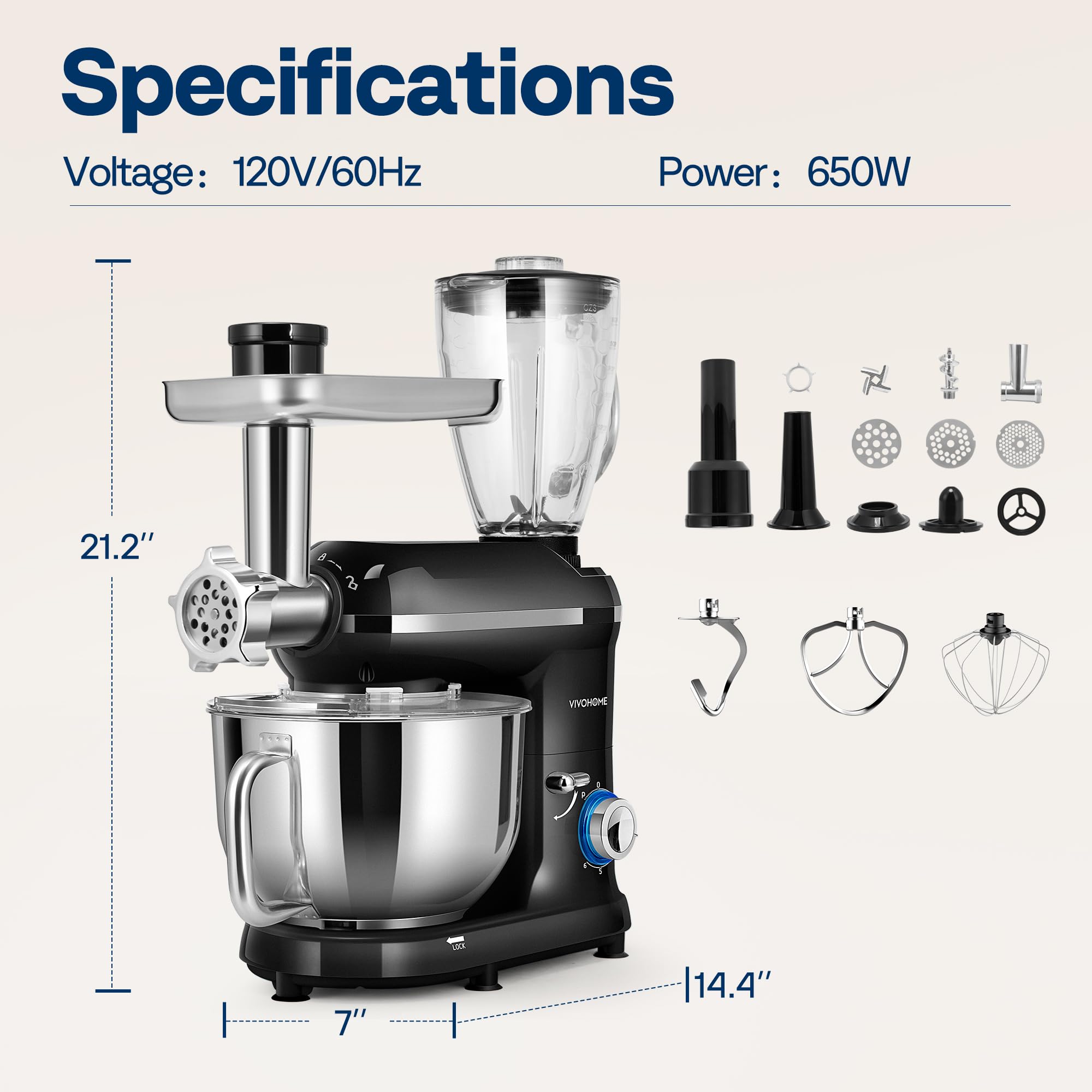 VIVOHOME splash guard reduces splashes while adding ingredients.