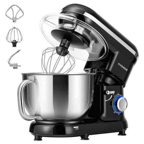 VIVOHOME stand mixer with 660W action attachments for versatile baking prep.