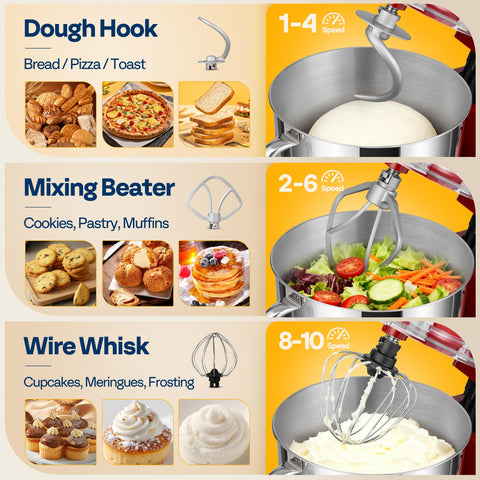 VIVOHOME stand mixer beater attachment mixing batter evenly