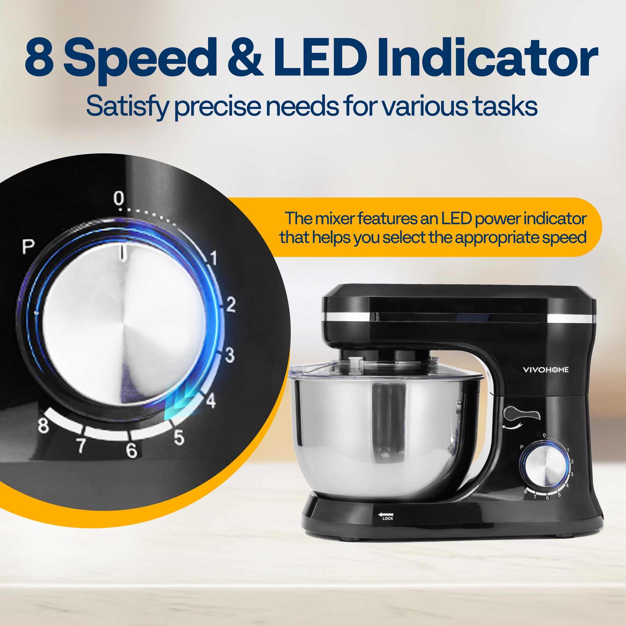 VIVOHOME stand mixer egg separator for quick yolk separation
