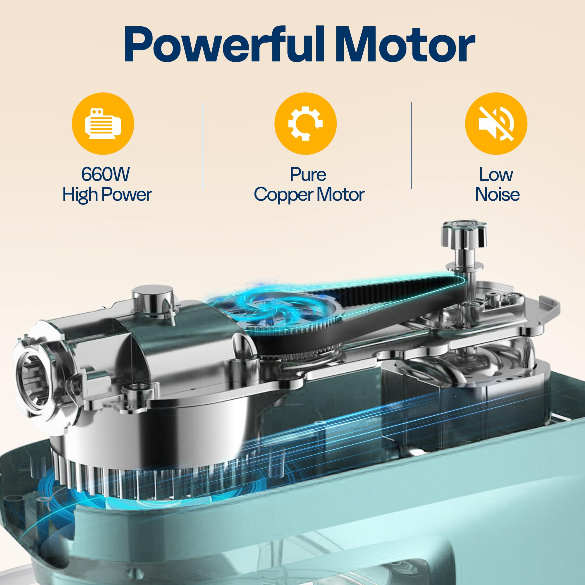 VIVOHOME stand mixer fermentation feature shows dough-proofing capability for perfect rises.