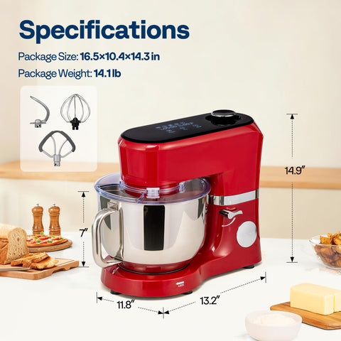 VIVOHOME red stand mixer adds color and practicality to kitchens