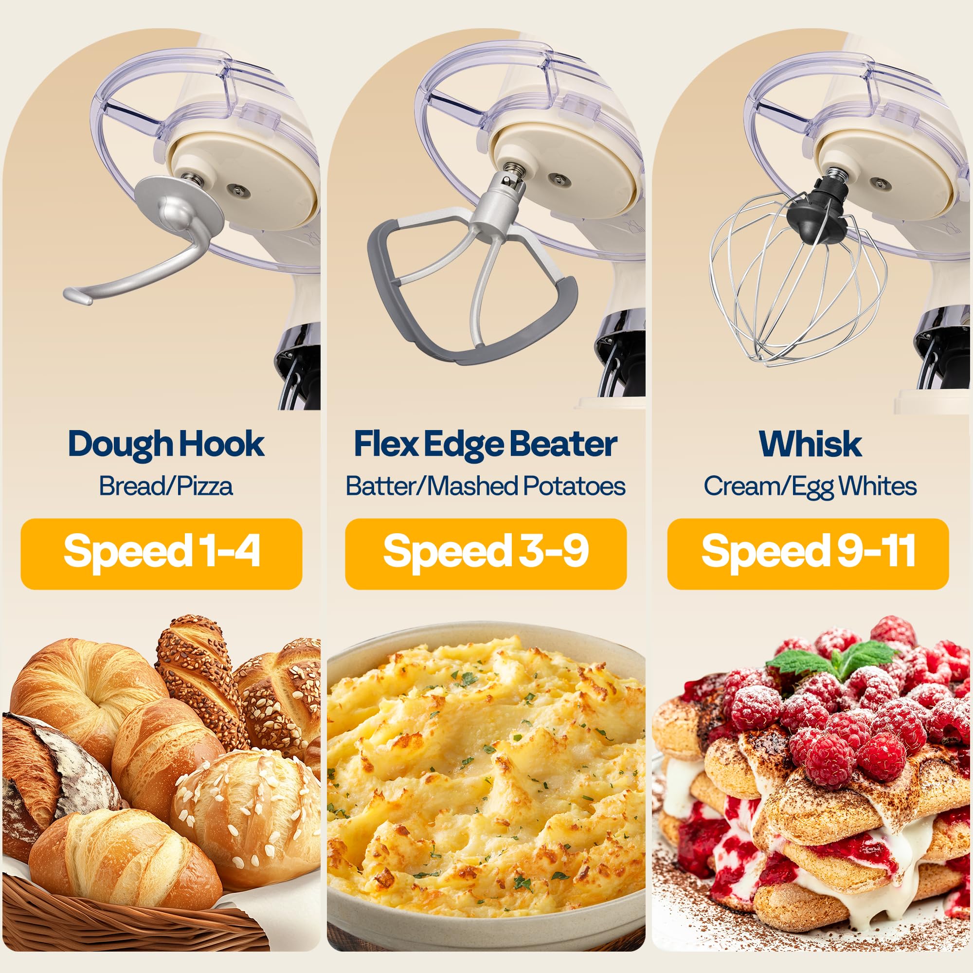 VIVOHME splash guard and tilt-head design simplify ingredient addition