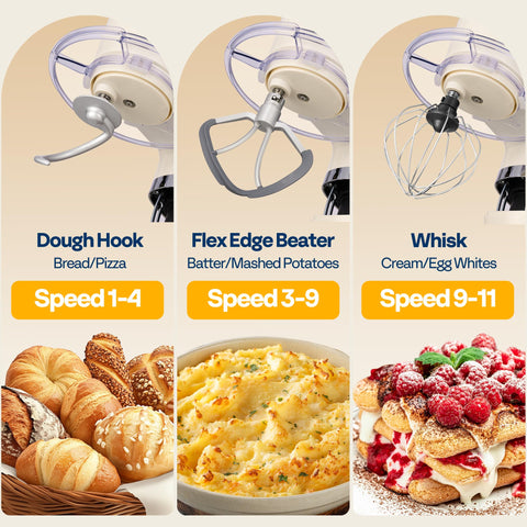 VIVOHME splash guard and tilt-head design simplify ingredient addition