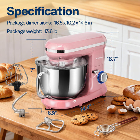 VIVOHOME splash guard keeps counters clean during mixing.