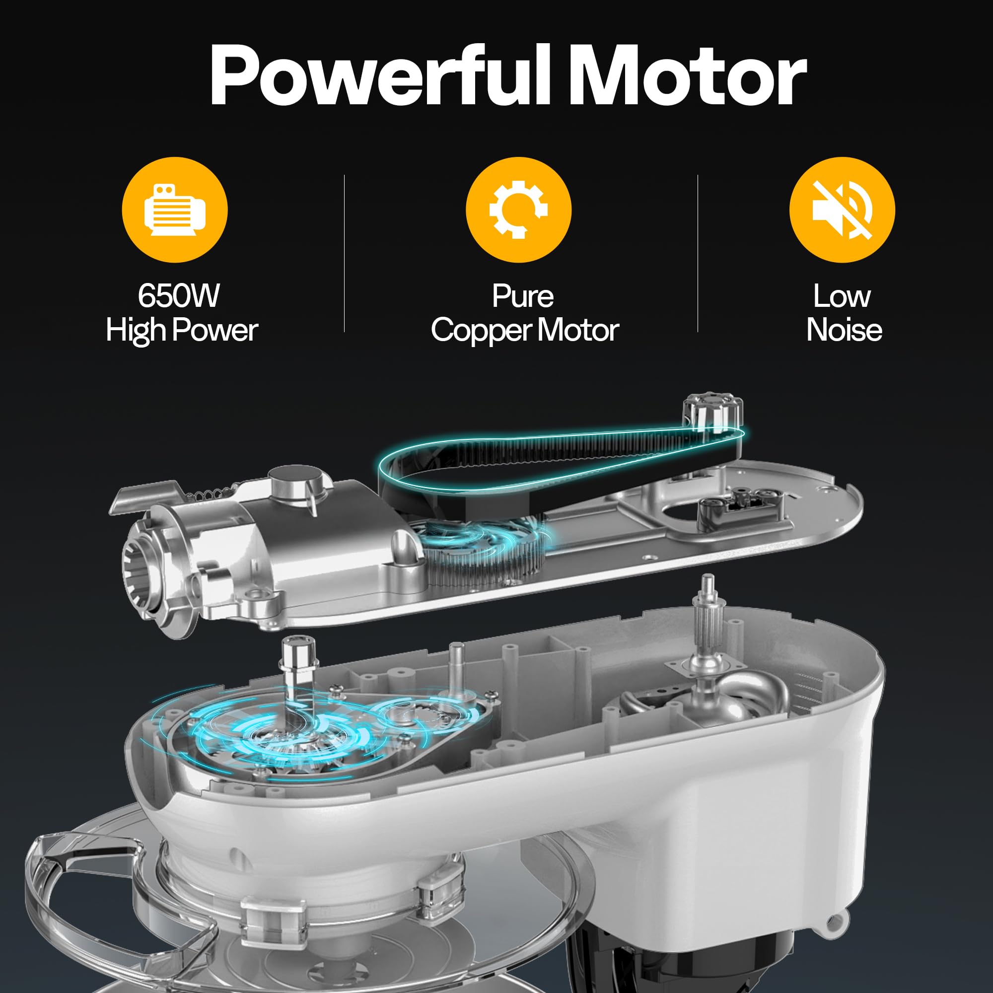 VIVOHOME tilt-head design shown for easy attachment changes and stability.
