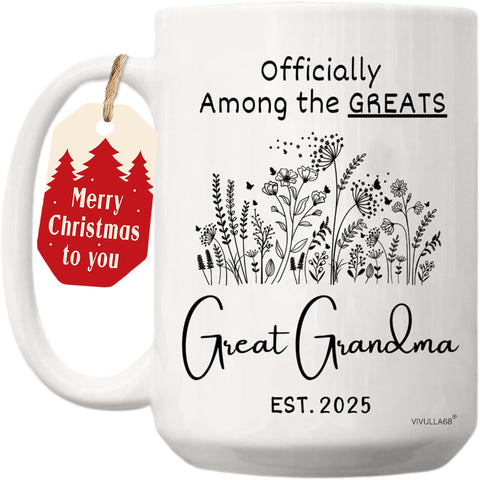 Vivulla68 great grandma coffee mug front design for a warm pregnancy reveal