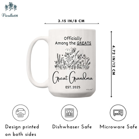 Vivulla68 great grandparents reveal card integrated mug keepsake
