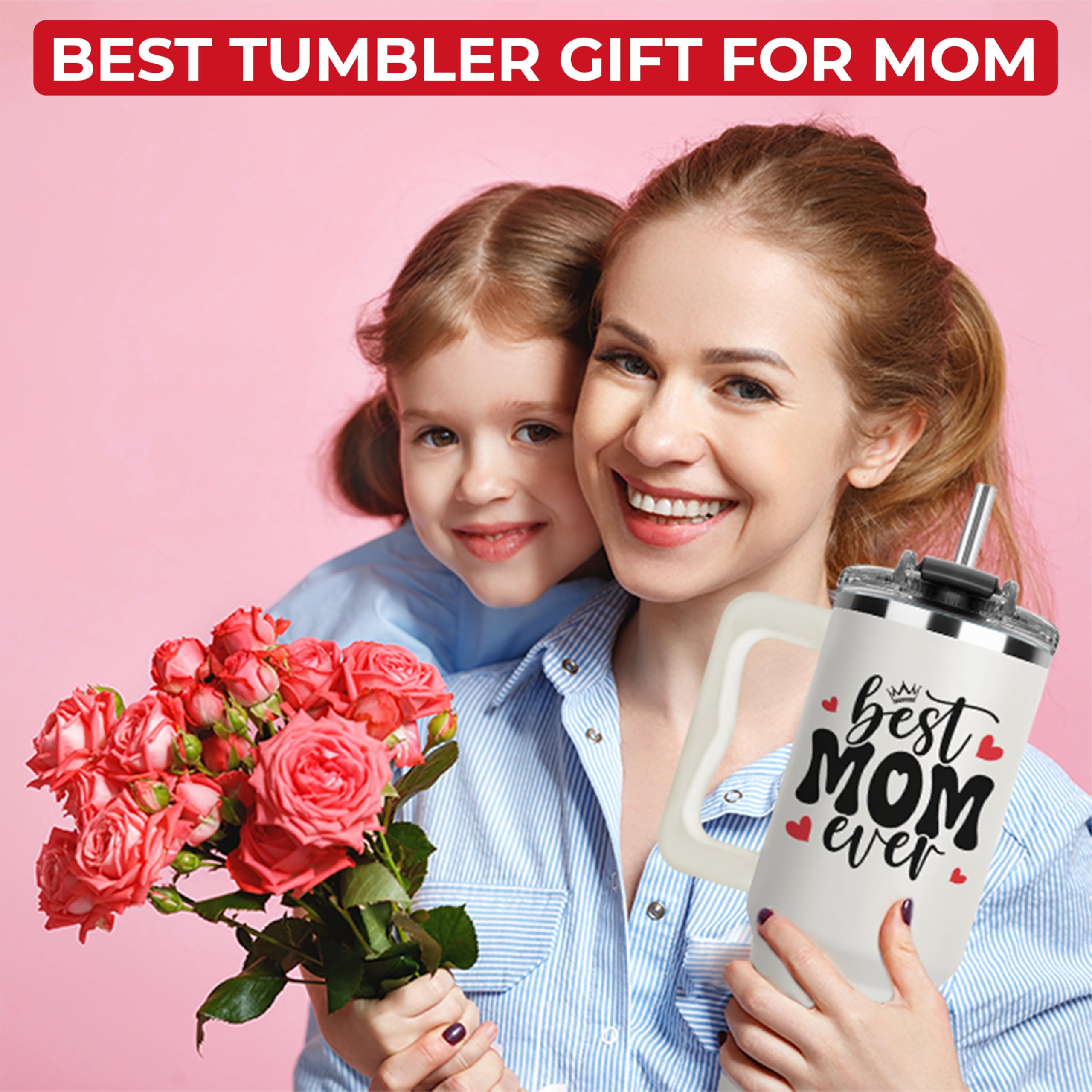Vivulla68 Luxury mom tumbler 40oz for long trips.