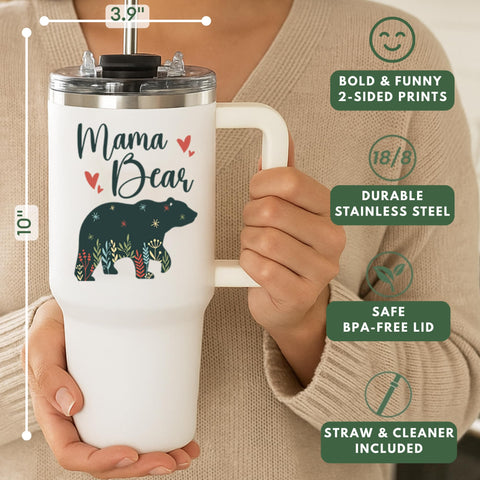 Vivulla68 Mothers Day Gift Tumbler 40oz, thoughtful mom gift from daughter or son