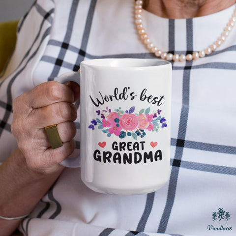 Vivulla68 Pregnancy announcement great grandma mug marks a family milestone