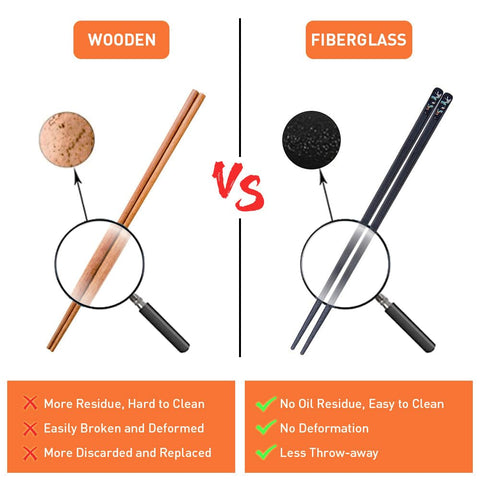 VIWIK dishwasher-safe chopsticks for easy cleanup after meals.