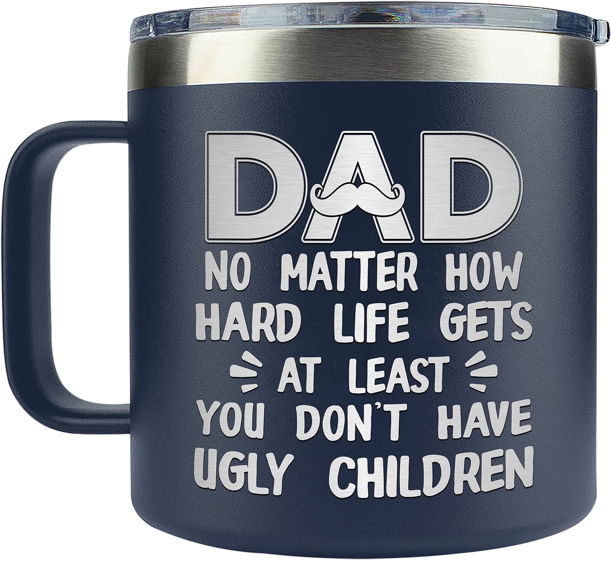 VIWIS dad mug 14oz insulated for outdoor use and hot coffee