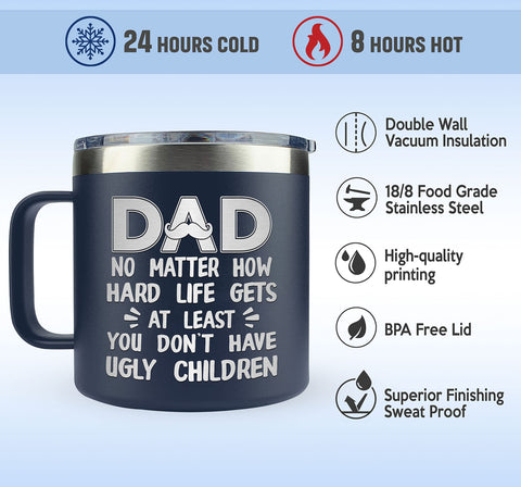 VIWIS dad mug during Christmas morning highlights warm moments