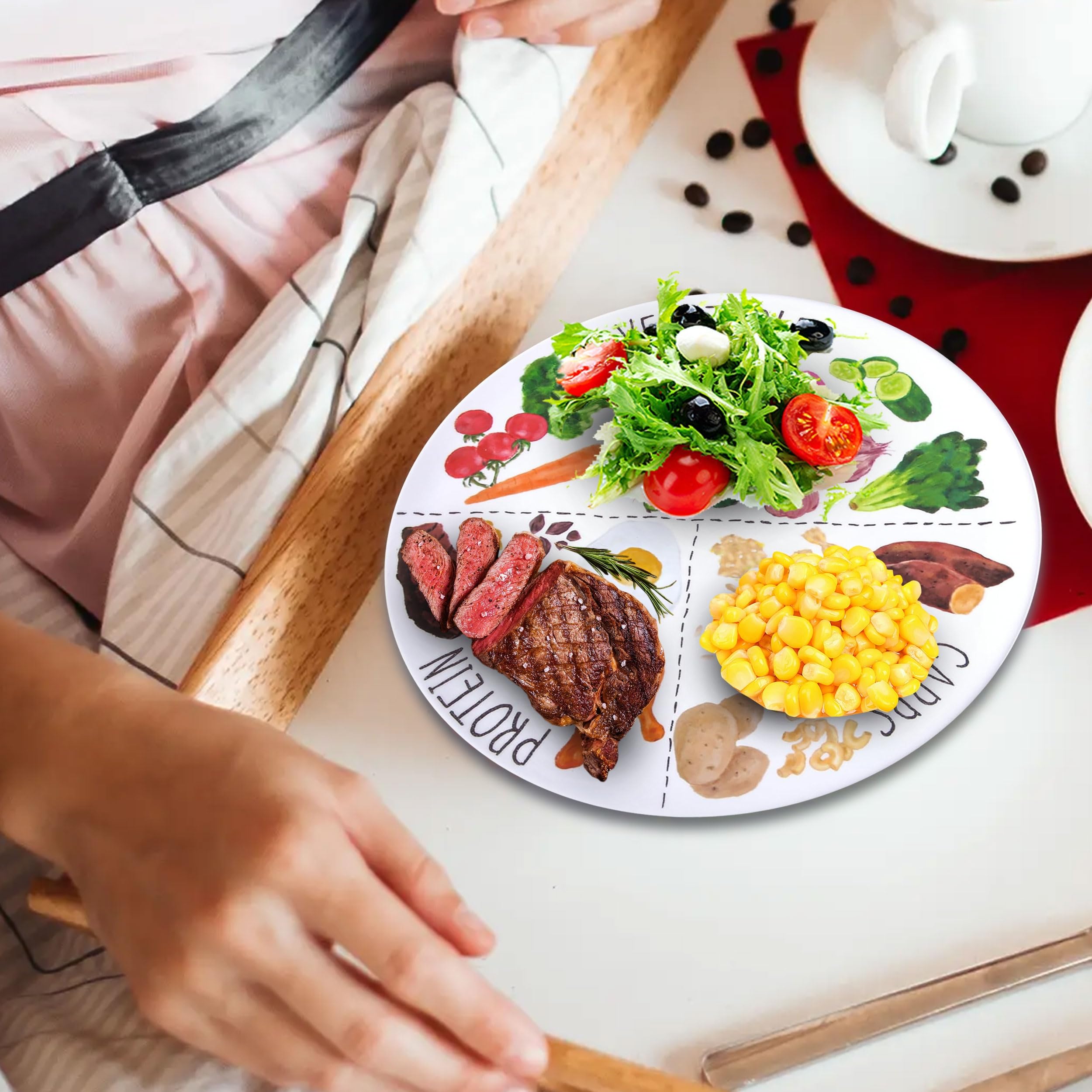 Viynran plate designed for adults and teens to simplify healthy eating.