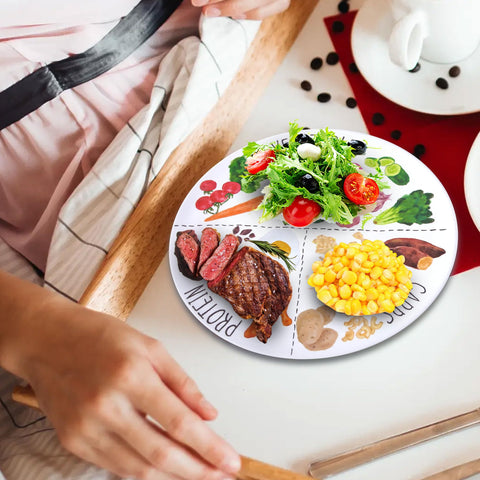 Viynran plate designed for adults and teens to simplify healthy eating.