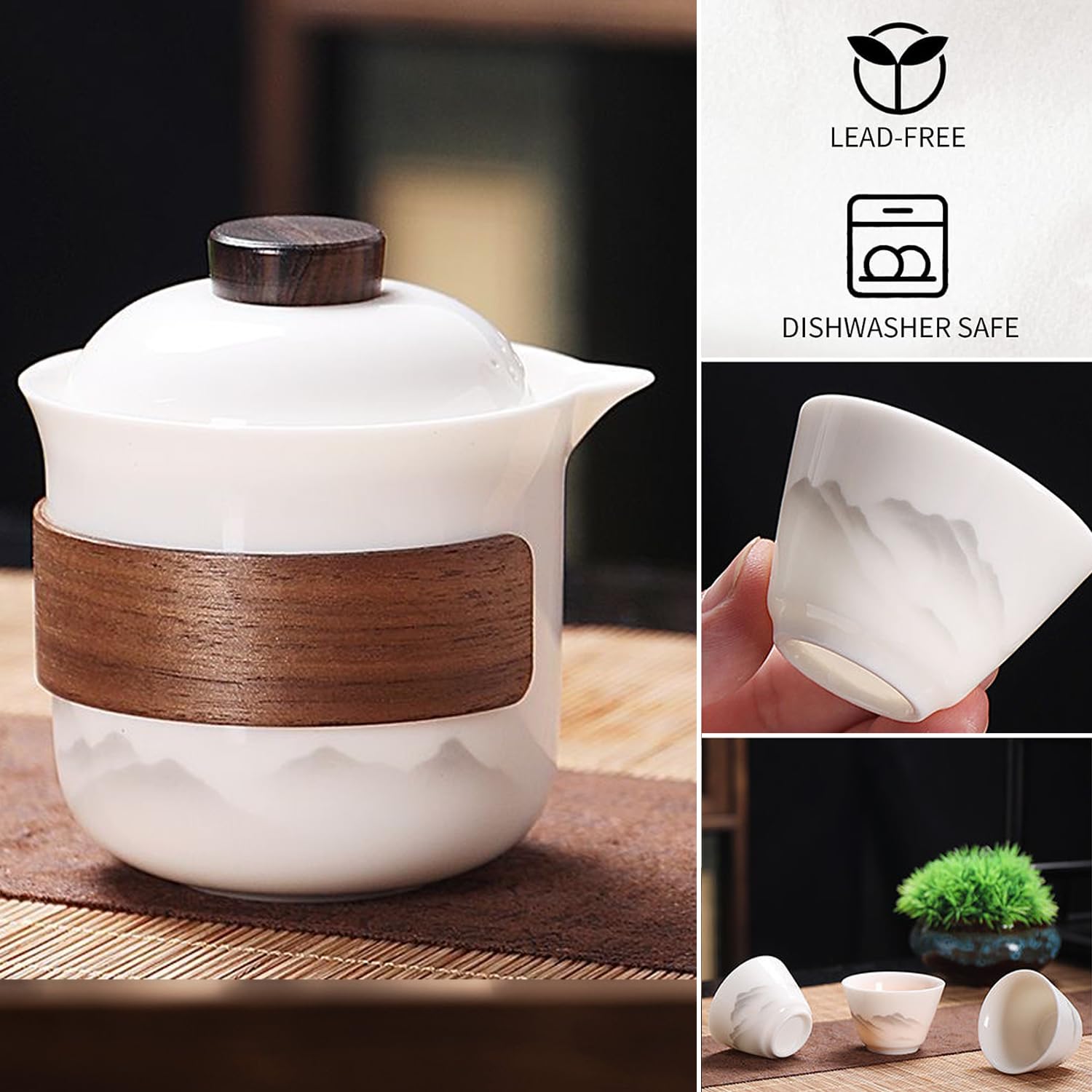 VJK eagle-mouth gaiwan enables easy filtration and spill-free pouring