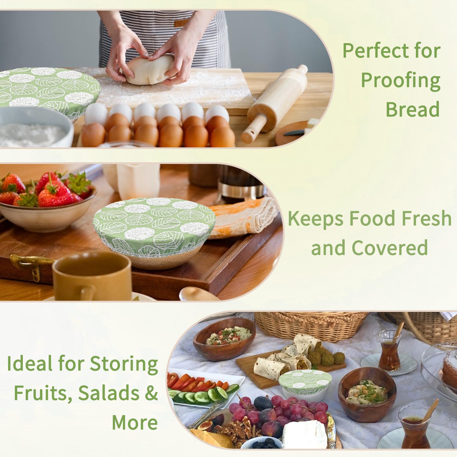 VKU bowl covers ideal for bread proofing and dough handling
