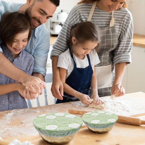 VKU embroidery detail adds elegance to reusable bowl covers