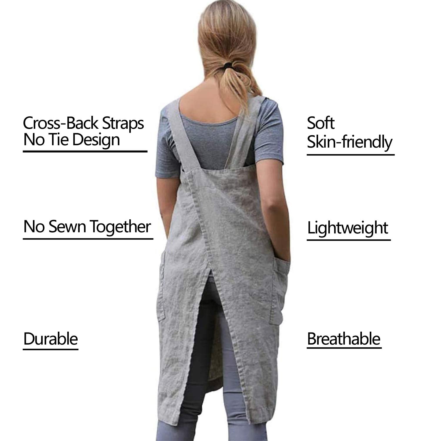 VLZUFE knee-length coverage protects clothes from spills