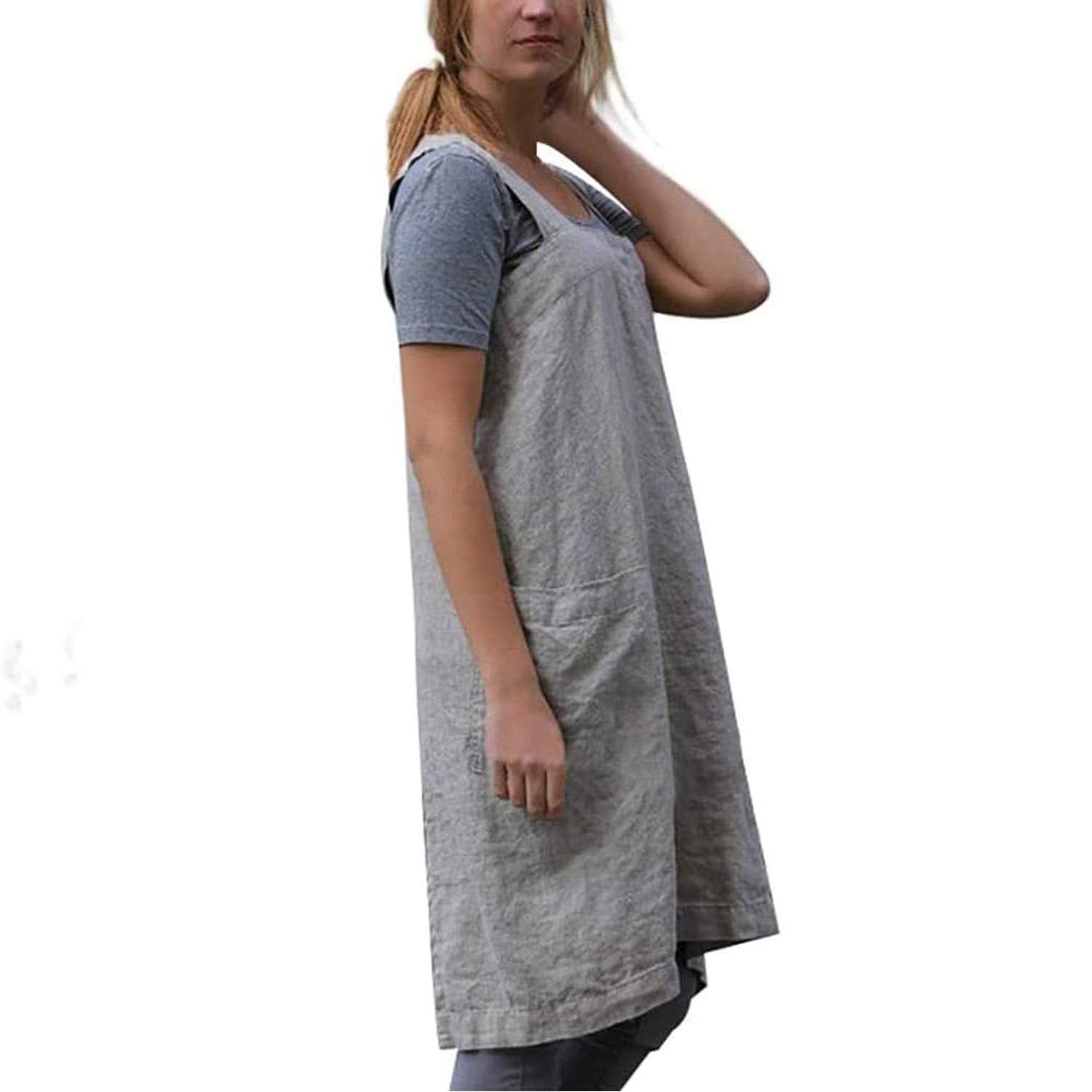 VLZUFE apron with large pockets for tools while cooking or gardening.