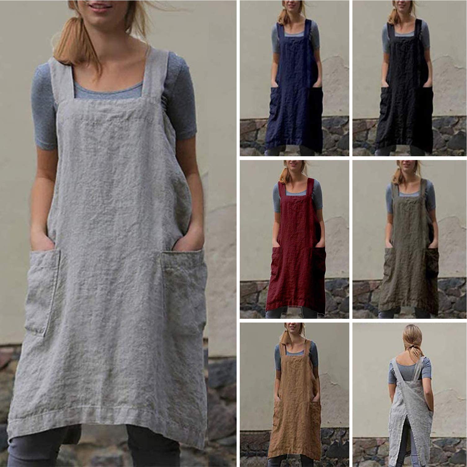 VLZUFE multi-use pinafore apron suited for home, cafe, or workshop.