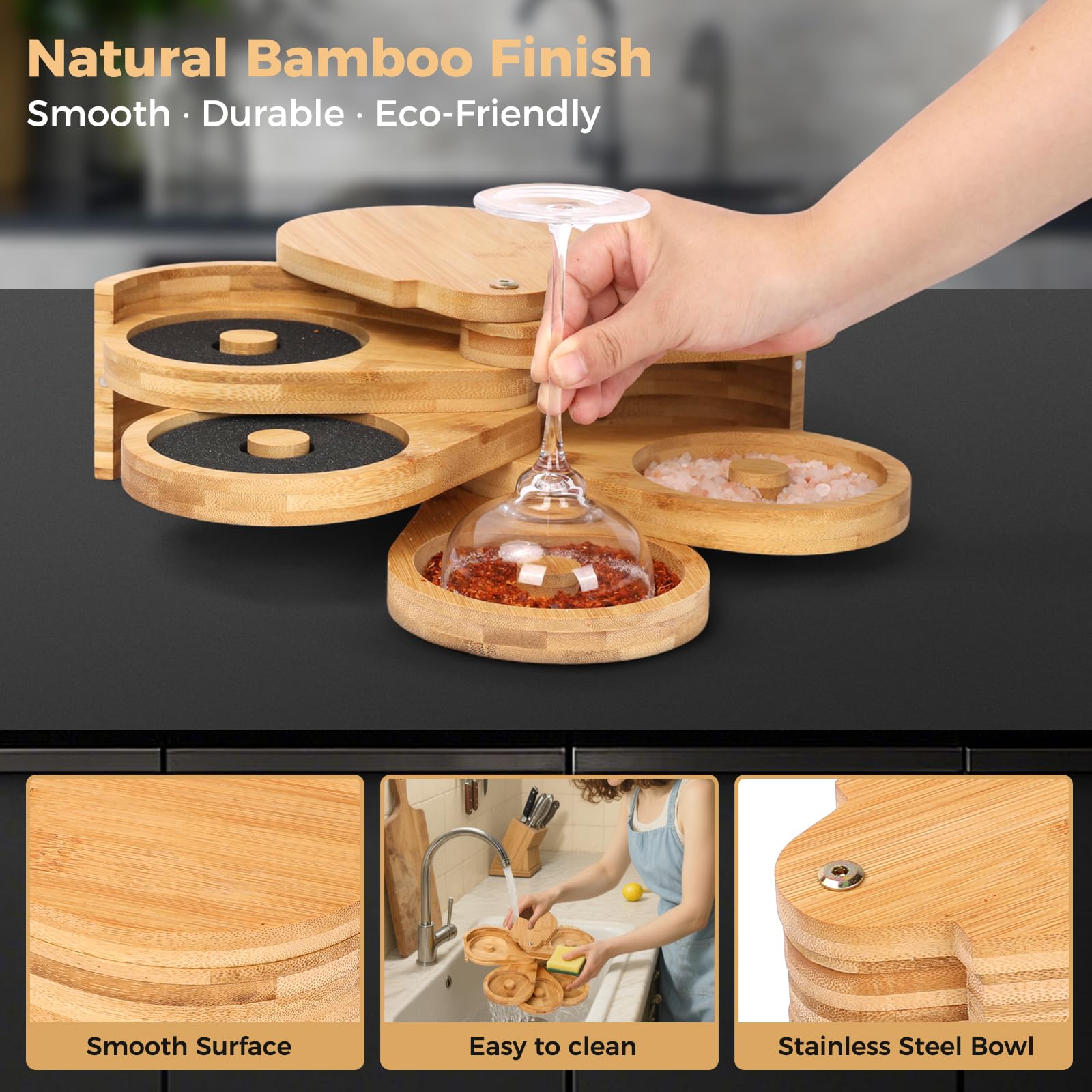 VMAWJ bamboo home bar decorative piece pairs utility with aesthetic appeal