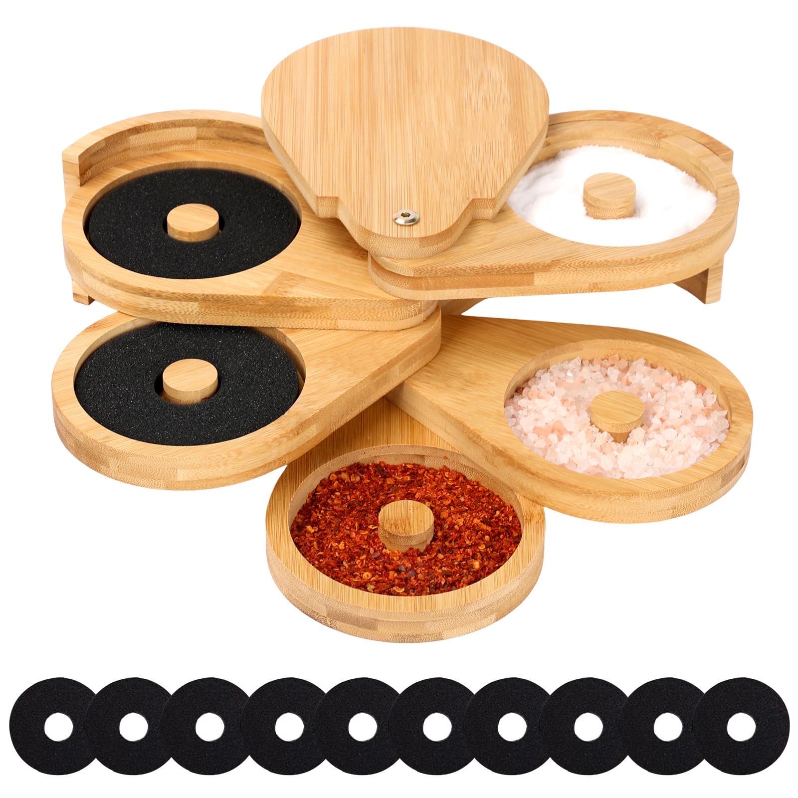 VMAWJ bamboo margarita rimmer with a 5-tier rotating design for effortless rims