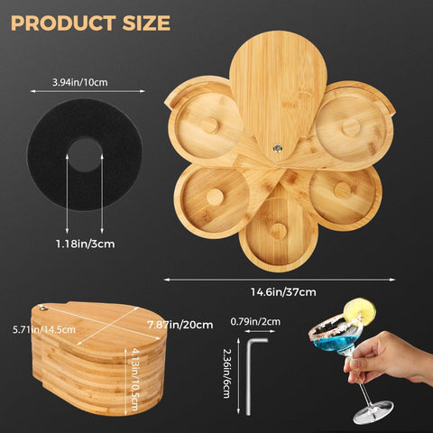 VMAWJ bamboo rimming pads pack provides precise, mess-free sugar or salt prep