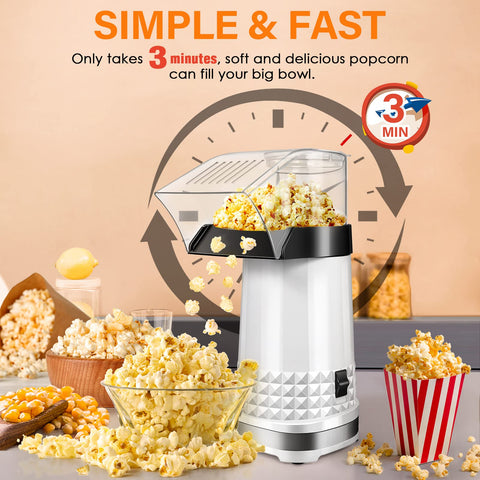 Vminno 4.5-qt popcorn bowl ready to serve tasty, shareable popcorn.