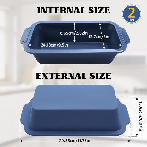 Vnray banana bread pan silicone ensures nonstick release for moist loaves.