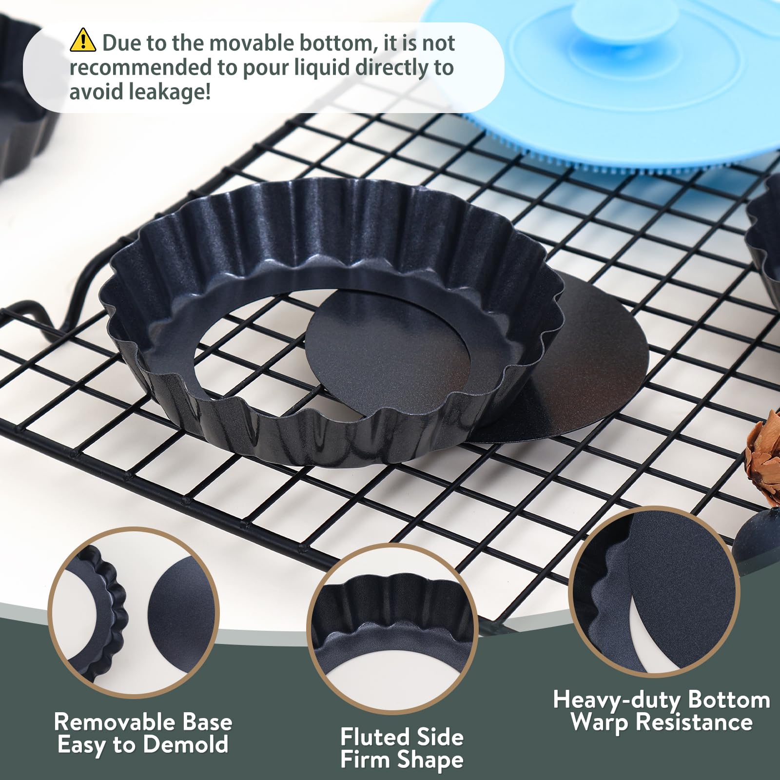 Vnray carbon steel pan, heat-fast side view for even heating