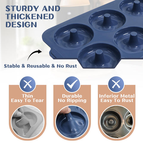 Vnray donut pan easy-clean handle for quick cleanup