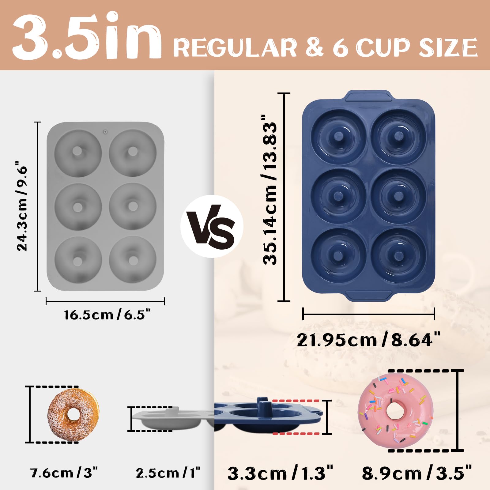 Vnray nonstick release for clean, quick donuts every time.