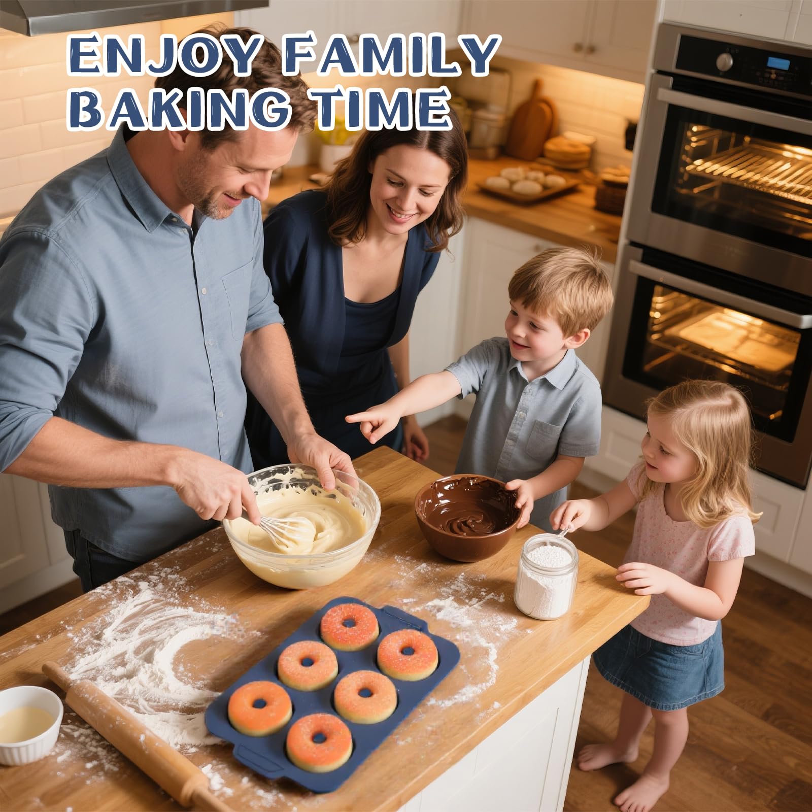 Vnray donut pan flat storage design for compact kitchens