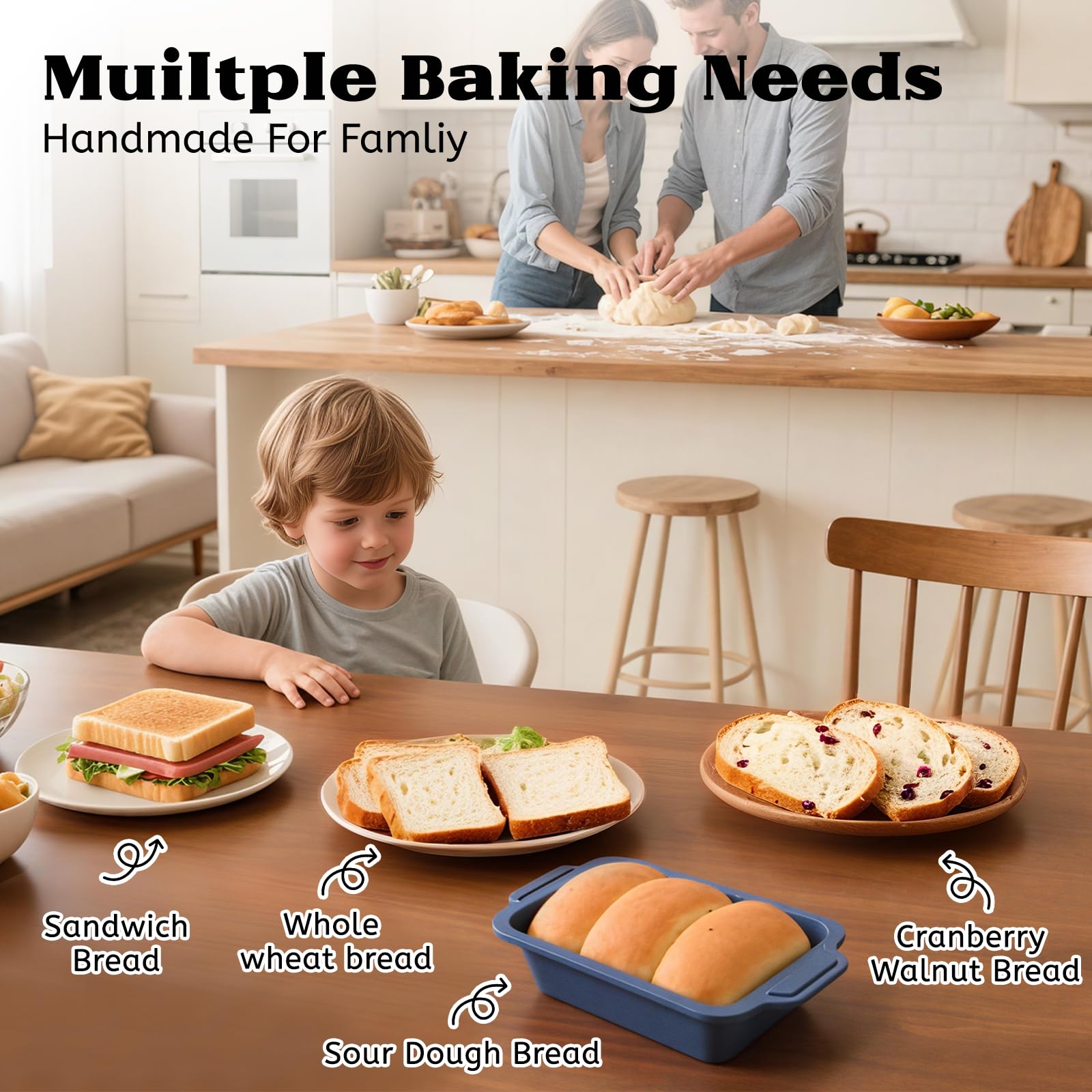 Vnray easy-clean bread pan stays pristine after bake.