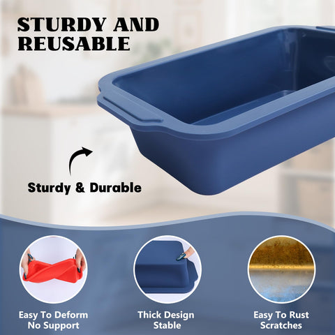 Vnray garlic bread pan silicone for quick crusty slices.