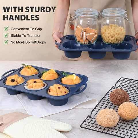 Vnray nonstick silicone surface ensures easy release of baked goods