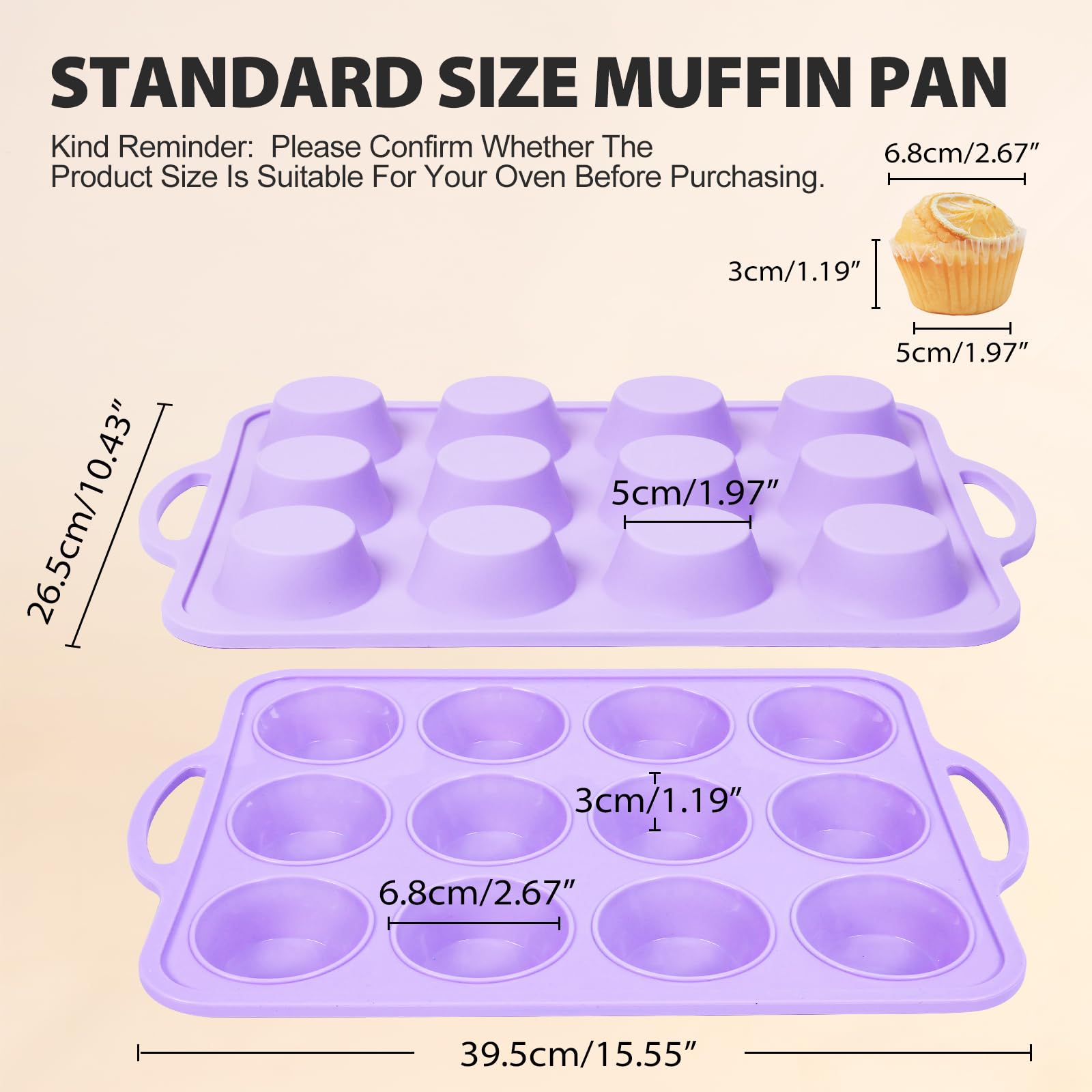 Vnray 24-cup mini silicone muffin pan with frame — compact baking versatility