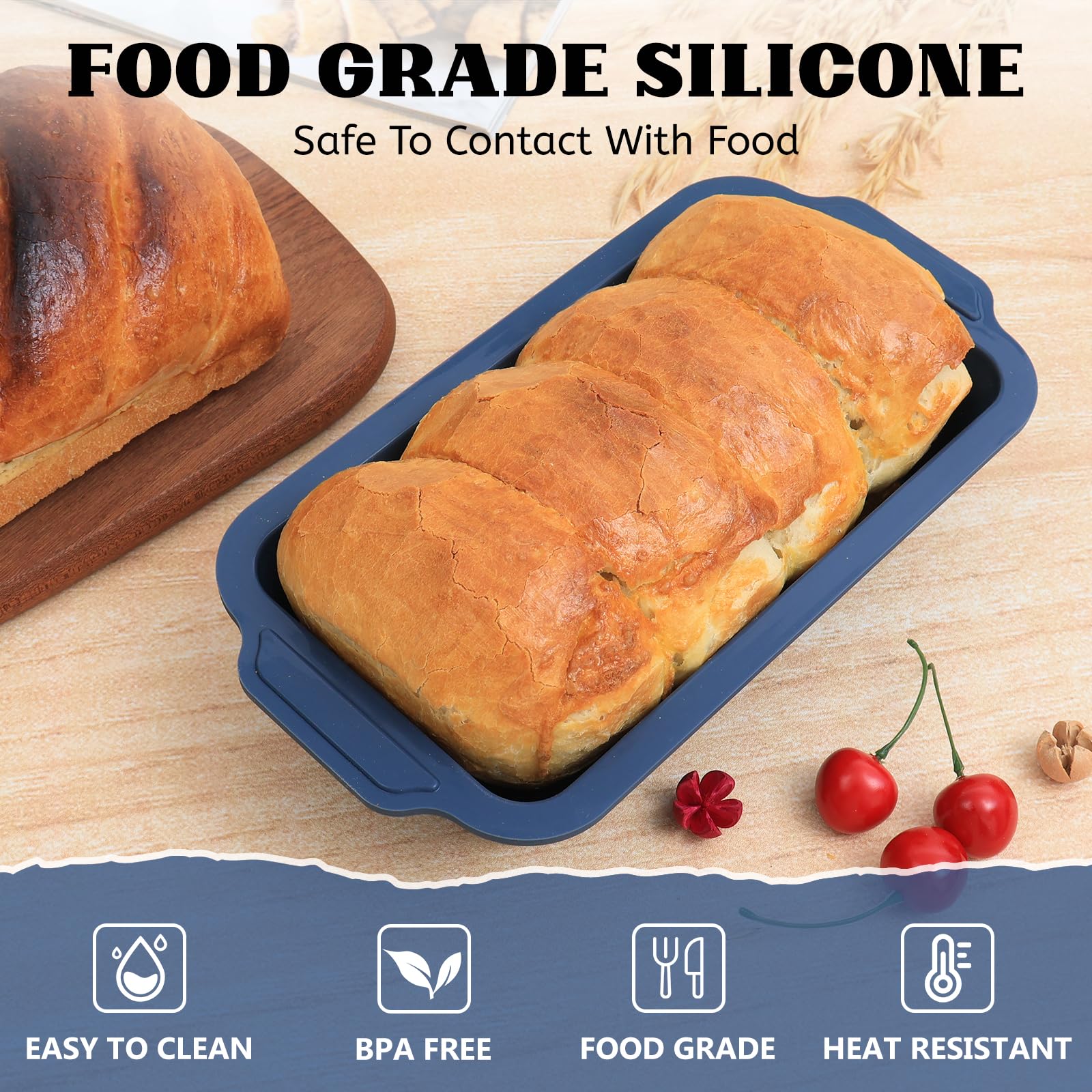 Vnray sourdough loaf pan with frame helps shape retention.