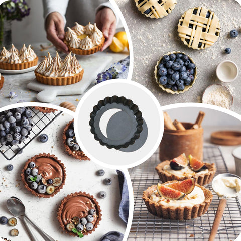 Vnray tart pans in action, baking egg tarts and more
