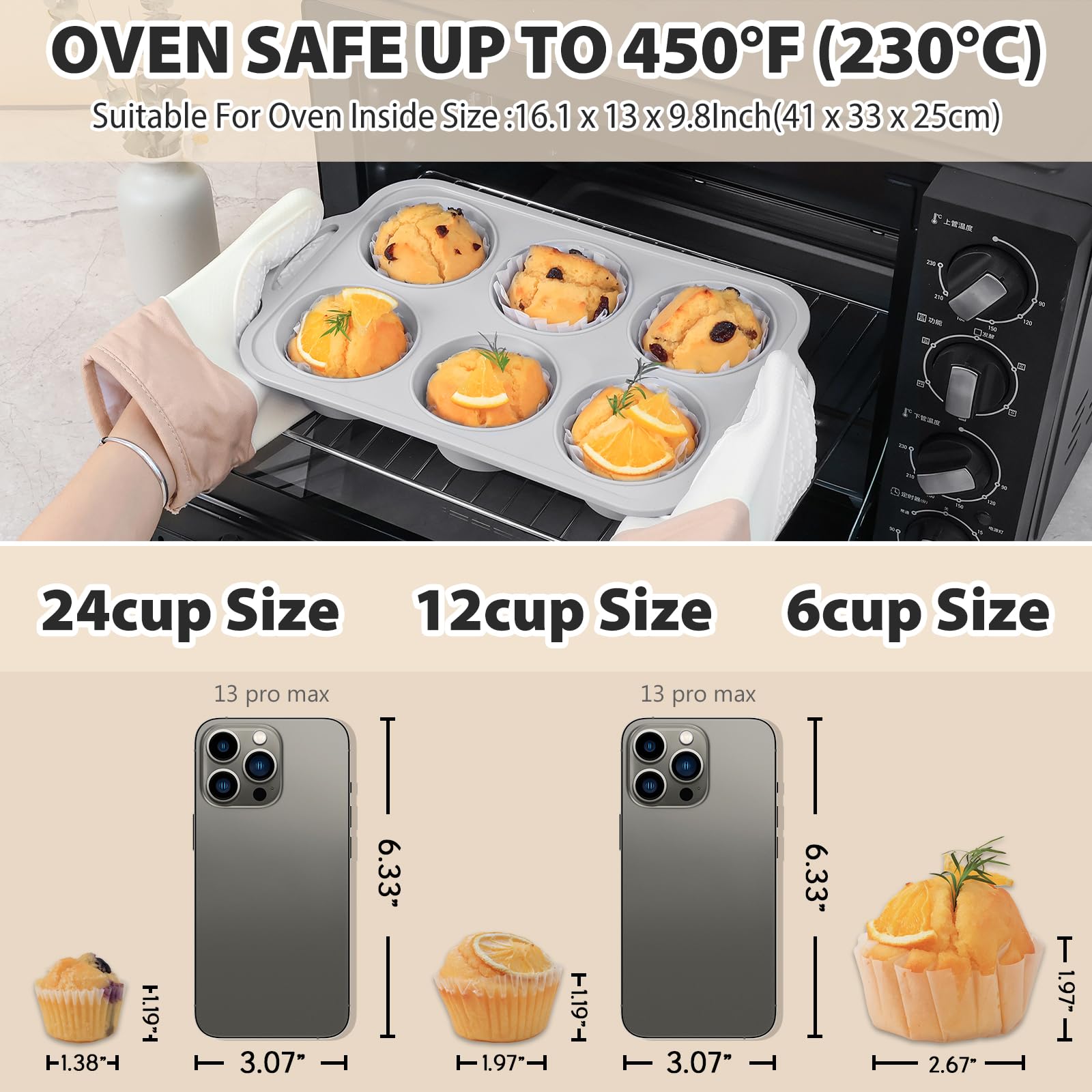 Vnray thick, durable silicone pan preserves shape after bakes.