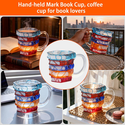 VNROSE decorative 3D book mug doubles as stylish home library decor.