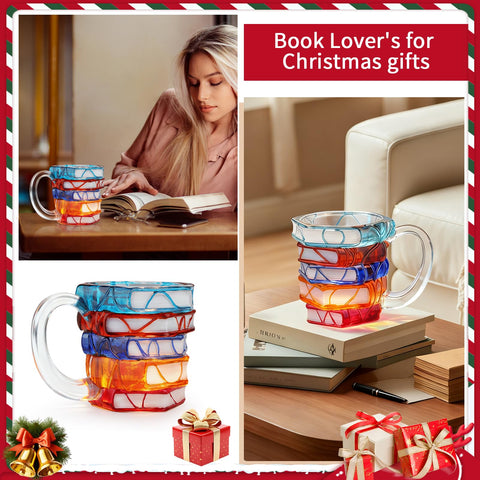 VNROSE hand-painted mug inspires reading moments during daily coffee breaks.