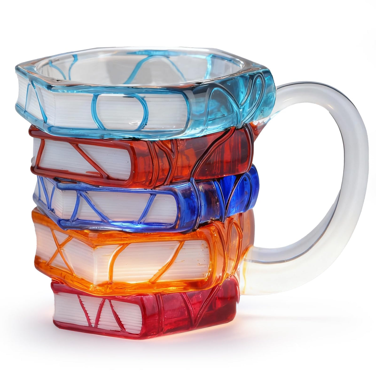 VNROSE 3D chapter book mug adds desk decor with vibrant, bookish artistry.