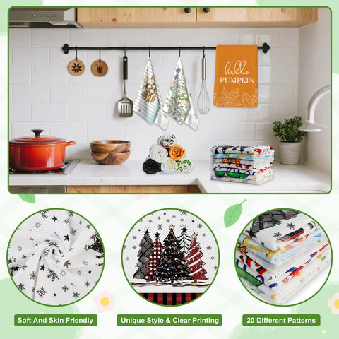 Voajocc Valentines towels evoke romance for kitchen tasks.