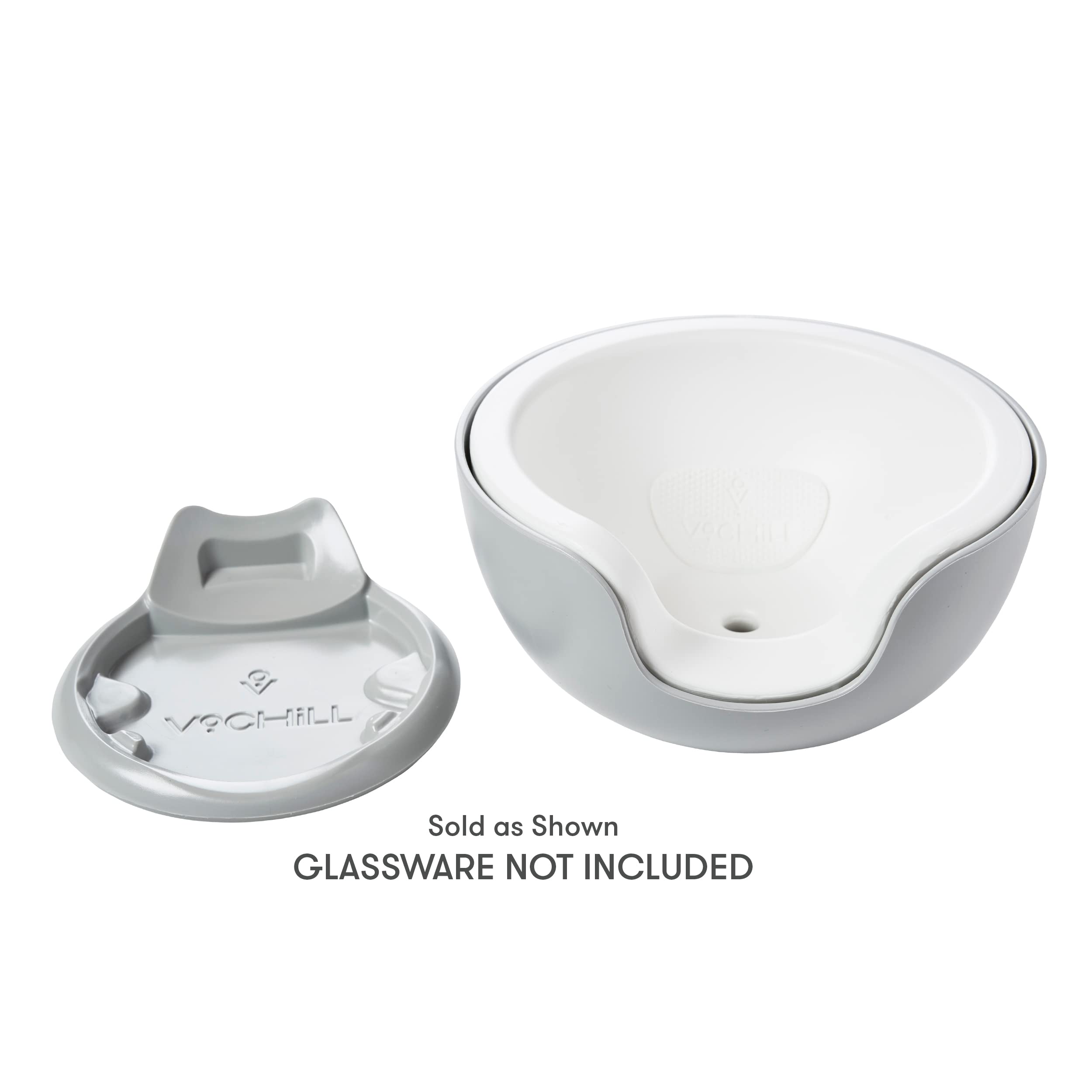 VoChill user removing glass for adjustable chill level.